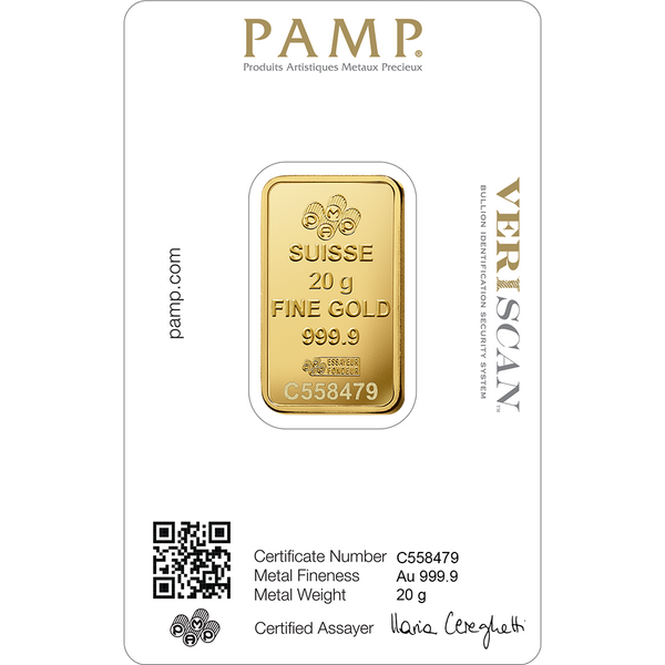 PAMP Suisse 20g Gold Bar