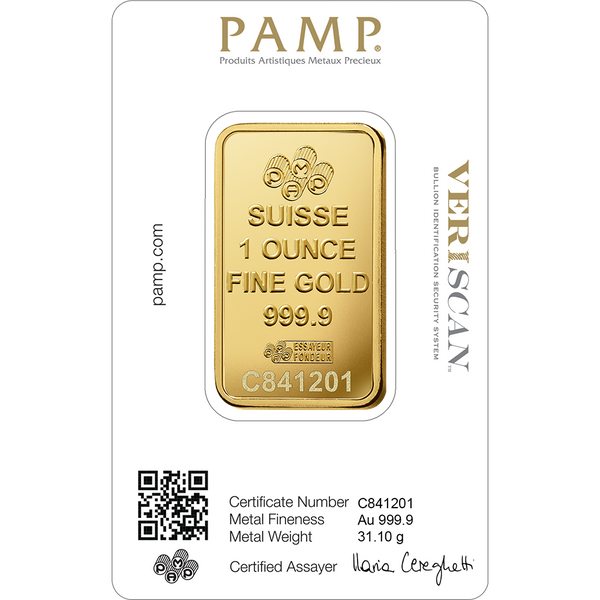 PAMP Suisse 1oz Gold Bar
