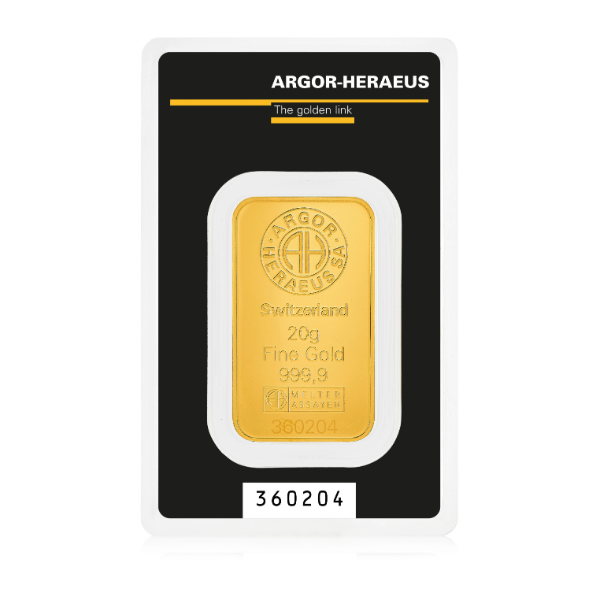 Argor Heraeus 20g Gold Bar
