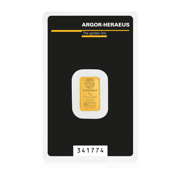 Argor Heraeus 2g Gold Bar